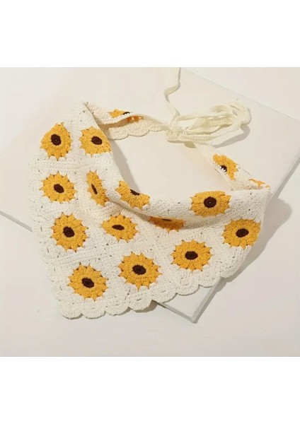 Papatya Örgü Bandana