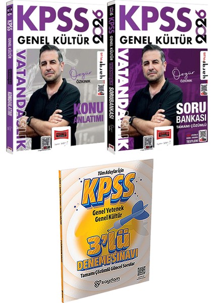 2026 Kpss Vatandaşlık Konu Anlatımı ve Soru (Özgür Özkınık) - 3 Deneme