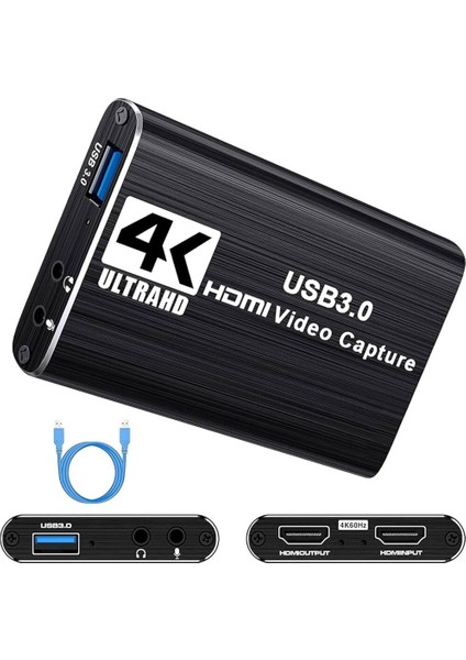 AN4130 HDMI 4K UHD 30HZ Video Capture Cihazı Gamer Yayın ve Kayıt Uyumlu