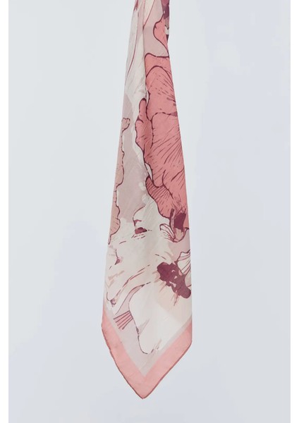 Şakayık Desen Bambu Eşarp - Somon fiyatları