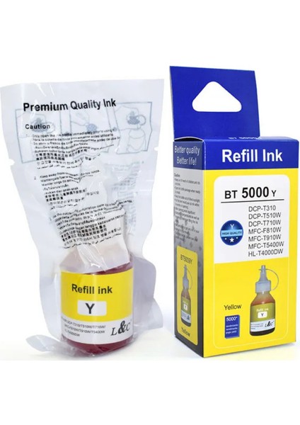 Brother DCP-T300 Yazıcı Uyumlu Muadil Mürekkep BT6000 BT5000 4 Renk Set modelleri