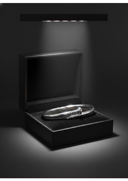 Çivi Tasarım Çelik Bileklik; Altın, Gümüş ve Rose