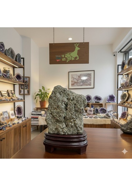 Ham Doğal Pirit Taşı 3 kg - Koleksiyonluk Dekoratif Enerji Taşı fiyatları