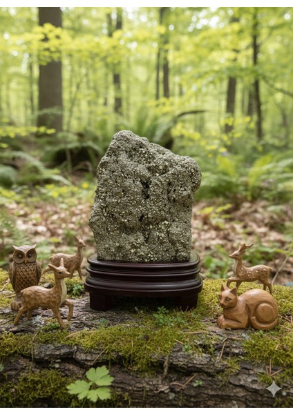 Ham Doğal Pirit Taşı 3 kg - Koleksiyonluk Dekoratif Enerji Taşı