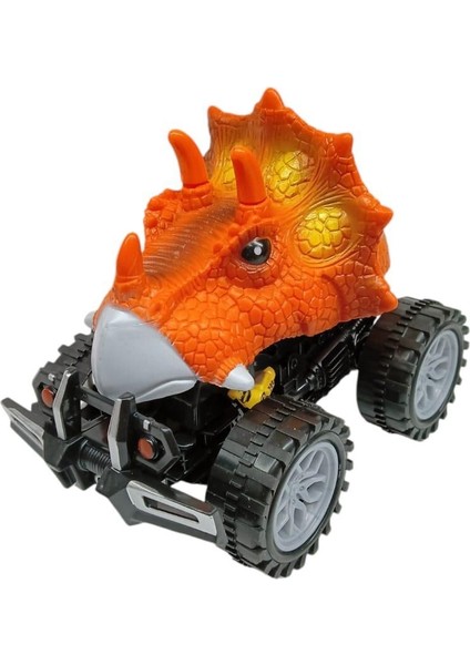 Sürtmeli Dinazor Robota Dönüşen Araba 14 Cm - Turuncu