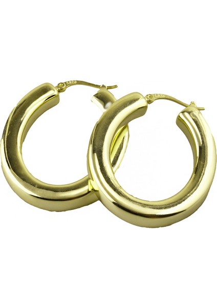 Lui S 7 Halka Gümüş Küpe MS3725, 925 Ayar Kadın Gümüş Küpe, Ithal Ürün , Şarnel Küpe