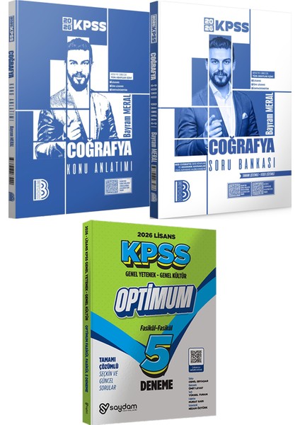 2026 Kpss Coğrafya Konu Anlatımı ve Çözümlü Soru Bankası - Lisans Optimum 5 Deneme