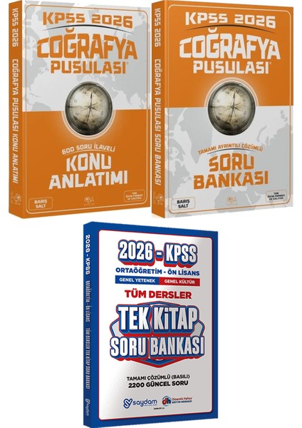 2026 Kpss Coğrafya Pusulası Konu Anlatımı ve Soru Bankası - Ortaöğretim Ön Lisans Tek Kitap Soru