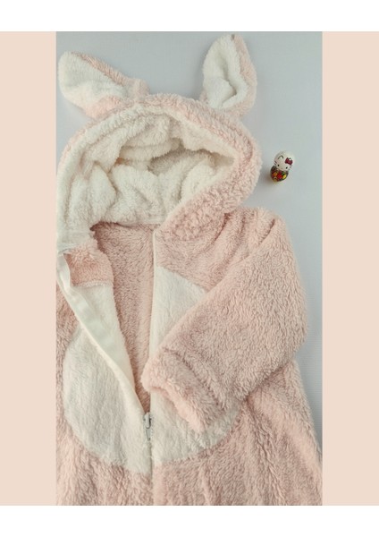 Tavşan Kulaklı Pembe/mavi Welsoft Bebek Tulum – Kapüşonlu Kışlık 0-12 Ay fırsatları