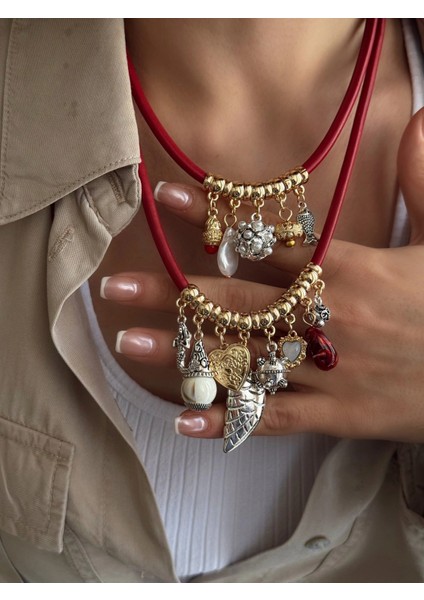 Çoklu Charmlı 2’li Kolye Seti fiyatları