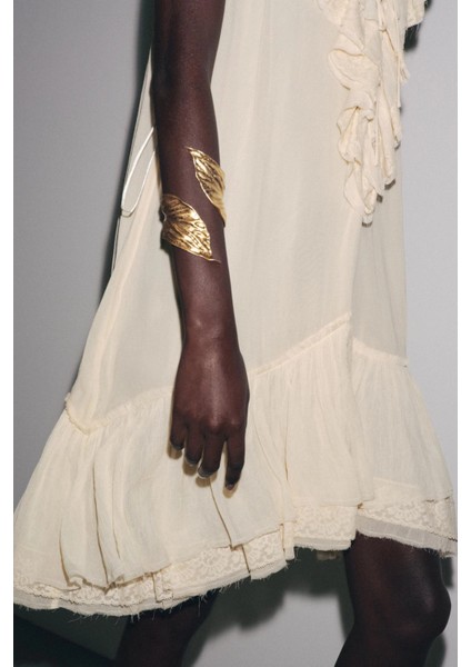 Dokulu Yaprak Tasarım Bileklik modelleri