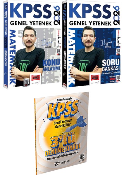 2026 Kpss Matematik Konu Anlatımı ve Soru Bankası (Ilyas Güneş) - 3 Deneme