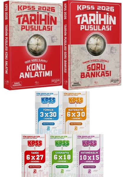 2026 Kpss Tarihin Pusulası Konu Anlatımı ve Soru Bankası - 5 Ders 31 Deneme