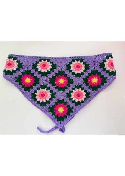 Çiçek Örgü Bandana
