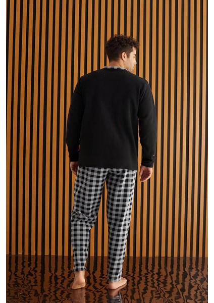 Erkek Düğme Yaka Kışlık Polar Pijama Takımı 6100/16,1 - 1 Adet modelleri