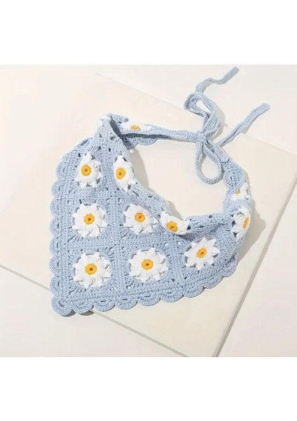 Papatya Örgü Bandana