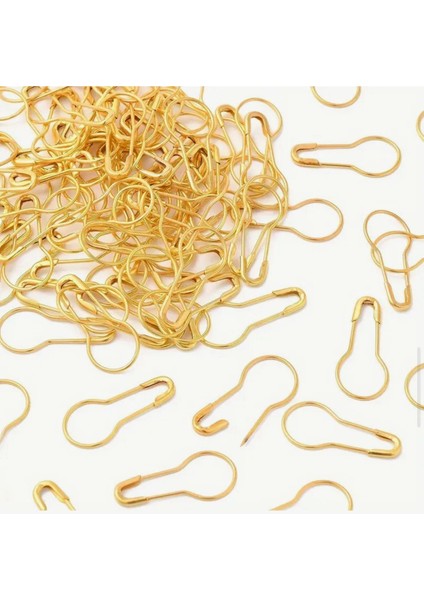 Metal Çengelli Armut Ayraç 50 Li Altın Renk