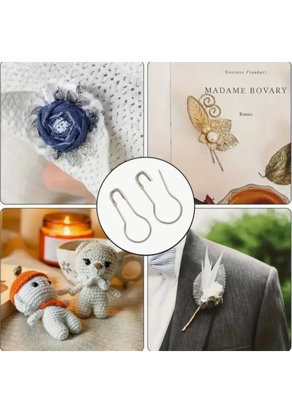 Metal Çengelli Armut Ayraç 50 Li Altın Renk