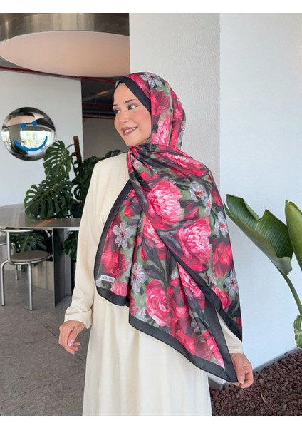 Desenli Pamuk Soft Şal Mena Serisi Kırmızı Siyah fırsatları