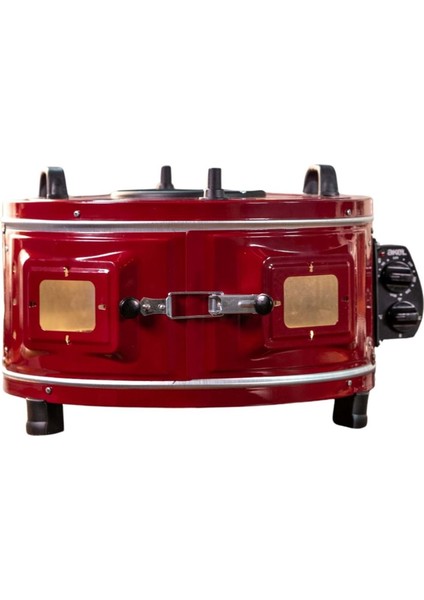 Lambalı, Ön ve Üst Gözetlemeli, Termostatlı, Orta Boy Yuvarlak Davul Fırın AF130L