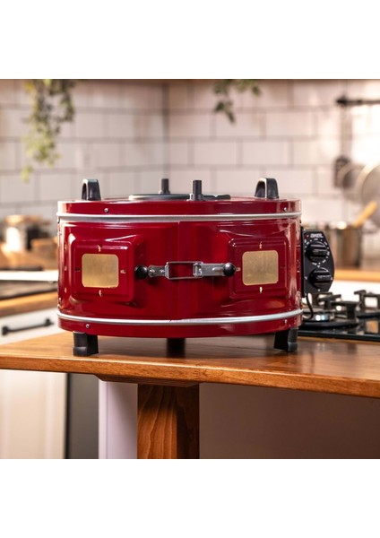 Lambalı, Ön ve Üst Gözetlemeli, Termostatlı, Orta Boy Yuvarlak Davul Fırın AF130L fiyatları