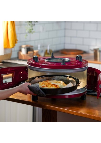 Lambalı, Ön ve Üst Gözetlemeli, Termostatlı, Orta Boy Yuvarlak Davul Fırın AF130L modelleri