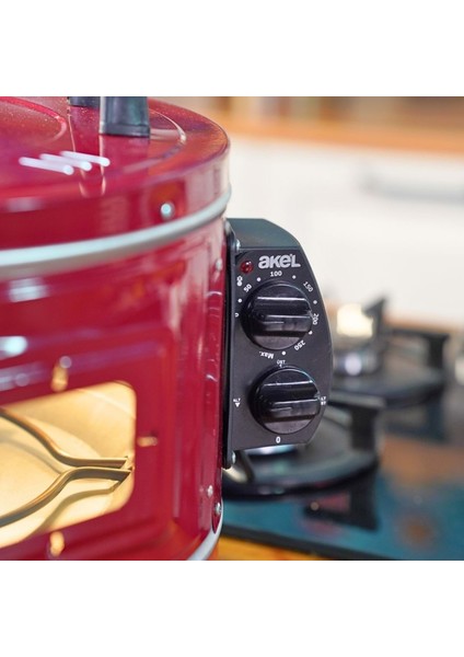 Lambalı, Ön ve Üst Gözetlemeli, Termostatlı, Orta Boy Yuvarlak Davul Fırın AF130L fırsatları