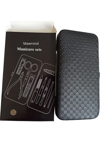 Suni Deri Çantalı, 12 Parça Siyah Veya Krom Nikel Tırnak Bakım, Manikür, Pedikür Seti fiyatları