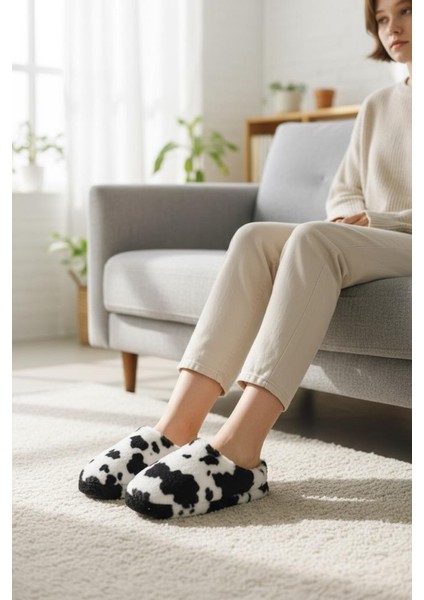Kadın Tüylü Pofuduk Ev Terliği Ses Yapmayan Yumuşak Rahat Kauçuk Taban Içi Yünlü Kışlık Terlik fırsatları