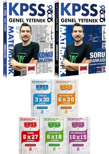 2026 Kpss Matematik Konu Anlatımı ve Soru Bankası (Ilyas Güneş) - 5 Ders 31 Deneme