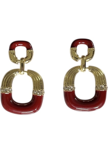 Taş Işlemeli Mineli Küpe