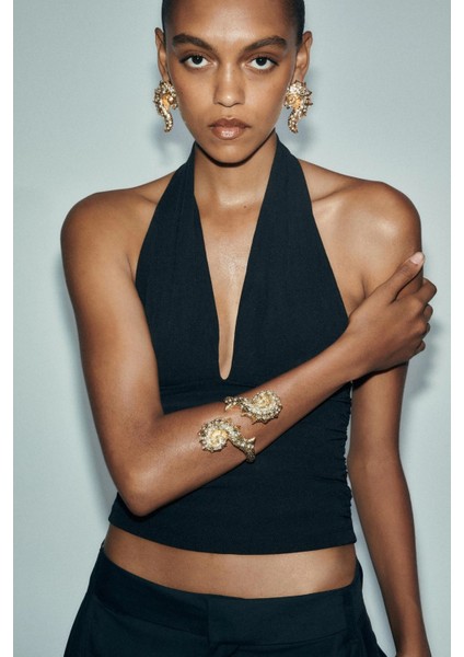 Taş Işlemeli Salyangoz Bileklik modelleri