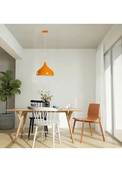 Turuncu Tekli Metal Sarkıt Avize Modern Çocuk Odası Bebek Odası E27 Uyumlu fiyatları