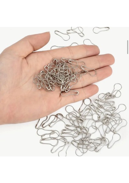 Metal Çengelli Armut Ayraç 50 Li Gümüş Renk fırsatları