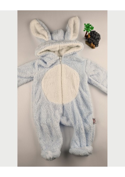 Tavşan Kulaklı Pembe/mavi Welsoft Bebek Tulum – Kapüşonlu Kışlık 0-12 Ay fırsatları