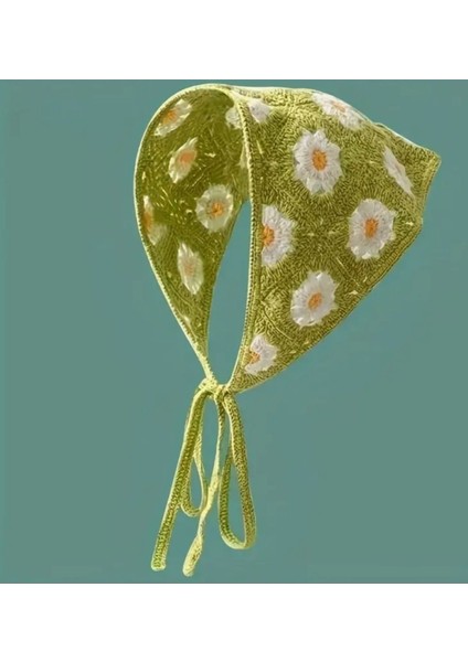 Papatya Örgü Bandana