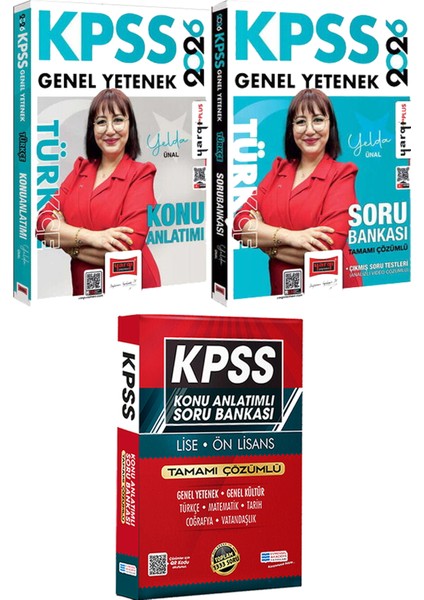 2026 Kpss Türkçe Konu Anlatımı ve Soru Bankası (Yelda Ünal) - Lise Önlisans Konu Ant. Soru