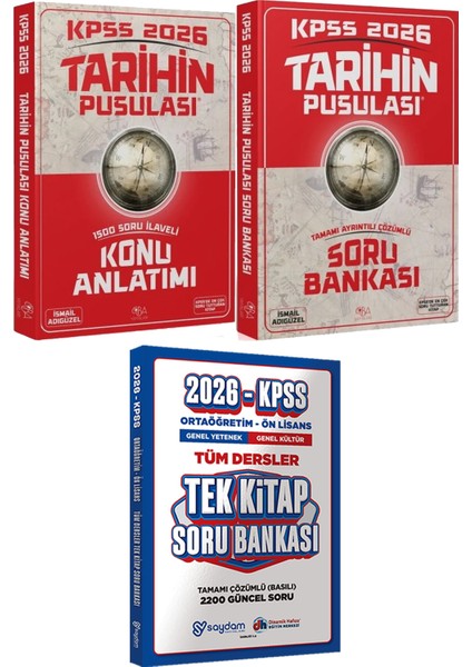 2026 Kpss Tarihin Pusulası Konu Anlatımı ve Soru Bankası - Ortaöğretim Ön Lisans Tek Kitap Soru