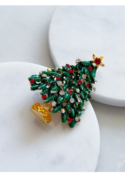 Yılbaşı Çam Ağacı Broş