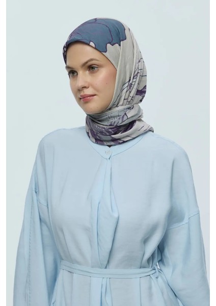 Şakayık Desen Bambu Eşarp - Iğde