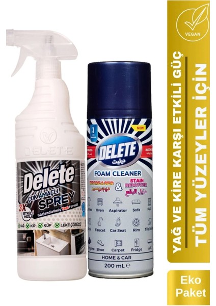 Etkili Çok Amaçlı Temizlik Spreyi - Yağ, Kir ve Leke Çözücü Avantajlı Paket 2li Set
