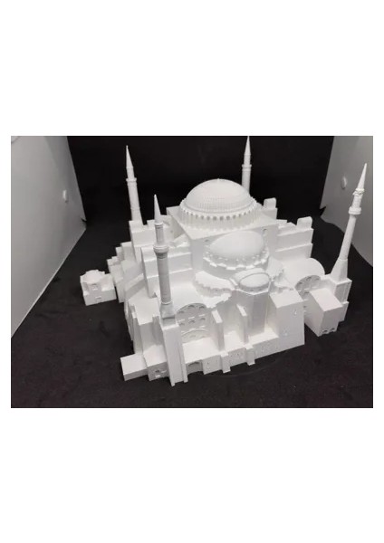 3D Baskı Ayasofya-I Kebir Cami-I Mimari Maket – Boyasız ve Işıksız ( Koleksiyonluk Model) 10 cm x 10 cm