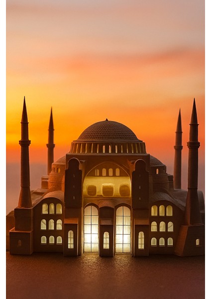 3D Baskı Ayasofya-I Kebir Cami-I Mimari Maket – Boyasız ve Işıksız ( Koleksiyonluk Model) 10 cm x 10 cm modelleri