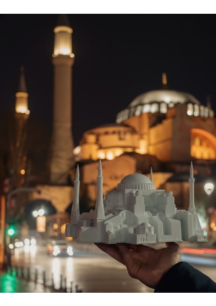 3D Baskı Ayasofya-I Kebir Cami-I Mimari Maket – Boyasız ve Işıksız ( Koleksiyonluk Model) 10 cm x 10 cm fırsatları