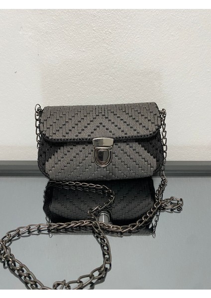 El Örgüsü Kadın Kanvas Çanta