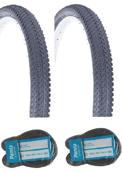 24 Jant 24X1.95 D2497 Bisiklet Dış Lastiği x 2 Adet + Panda Iç Lastik Seti