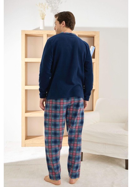 Erkek Düğme Yaka Kışlık Polar Pijama Takımı 6100/6,1 - 1 Adet modelleri