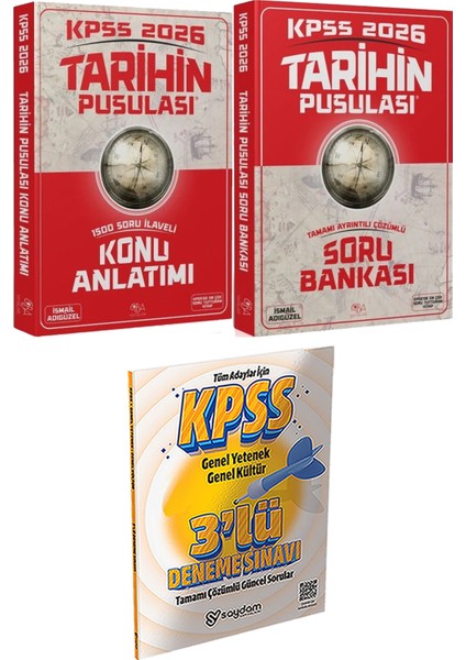 2026 Kpss Tarihin Pusulası Konu Anlatımı ve Soru Bankası - 3 Deneme