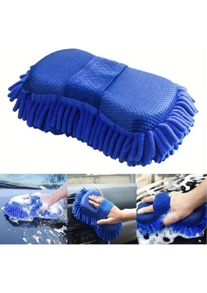 Çizmez Mikrofiber Araç Yıkama Eldiveni Oto Motorsiklet Bakım Süngeri Araba Temizleme Bezi Mop Havlu