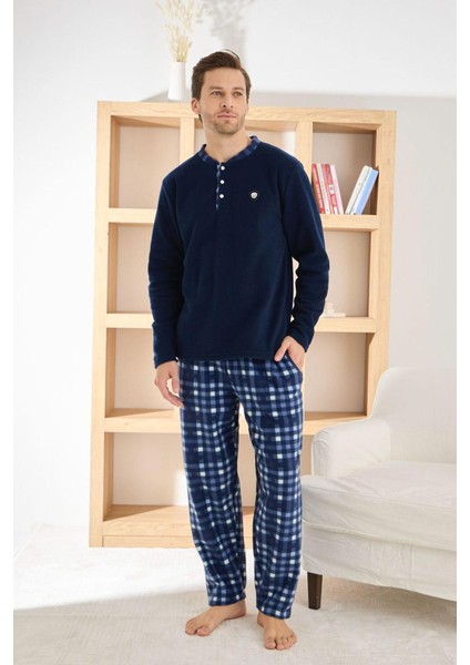 Erkek Düğme Yaka Kışlık Polar Pijama Takımı 6100/8,1 - 1 Adet fiyatları